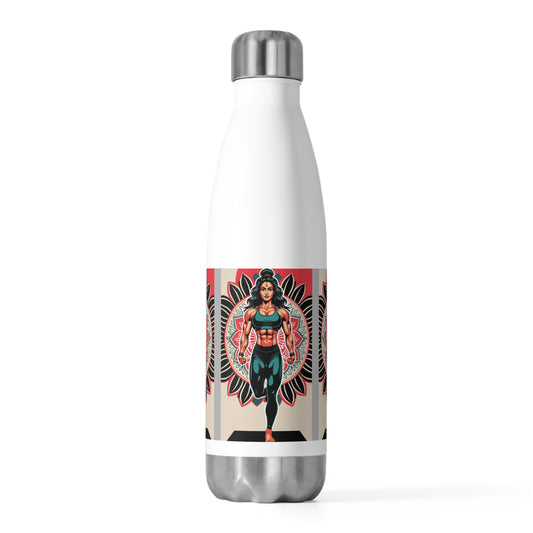 Empowered Warrior Insulated Bottle | Travel Flask, Fitness Water Bottle, Gift for Her, Eco-Friendly Drinkware, Inspirational Design