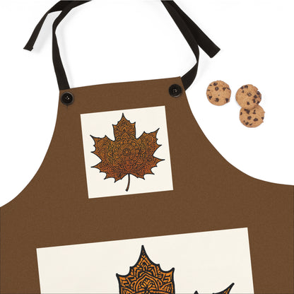 Fall-Themed Apron, Cozy Cooking Apron, Pumpkin Design Apron, Thanksgiving Gift for Chefs, Autumn Kitchen Accessory, AOP Apron