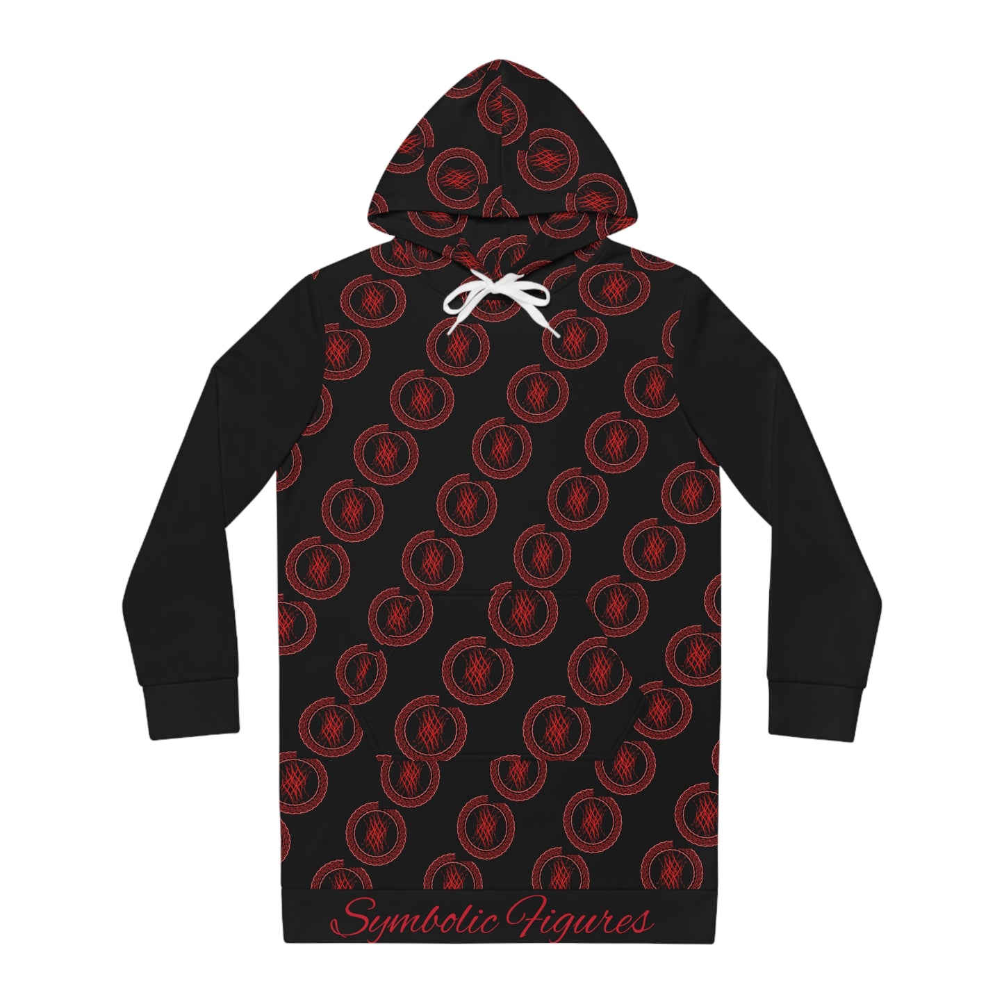 Symbolic Figures Women's Hoodie Dress - Cozy, Stylish, Perfect for Casual Days, Gifts, Festivals, and Lounging