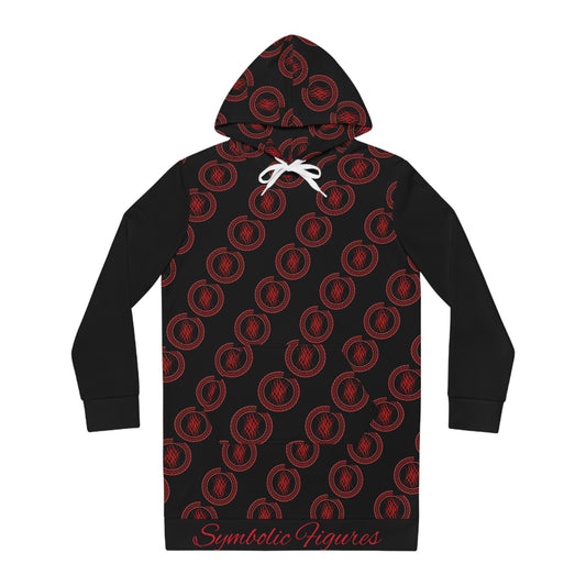 Symbolic Figures Women's Hoodie Dress - Cozy, Stylish, Perfect for Casual Days, Gifts, Festivals, and Lounging