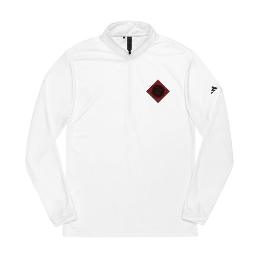 Adidas Quarter-Zip Pullover - Red Mandala Inspired