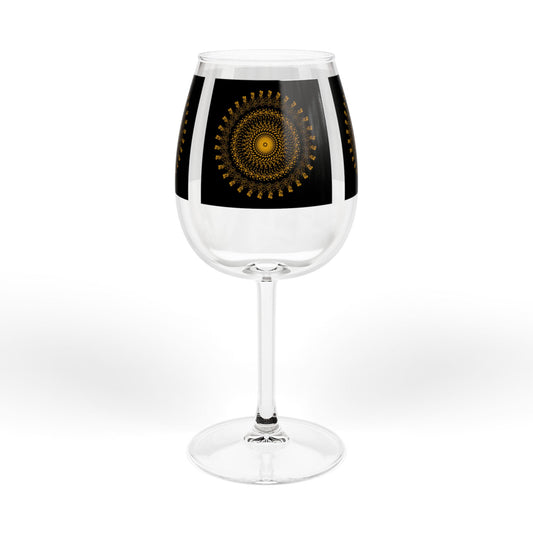Vibrant Artistic Wine Glass, Unique Gift for Wine Lovers, Colorful 12oz Glassware, Fun Home Decor, Celebration Drinkware