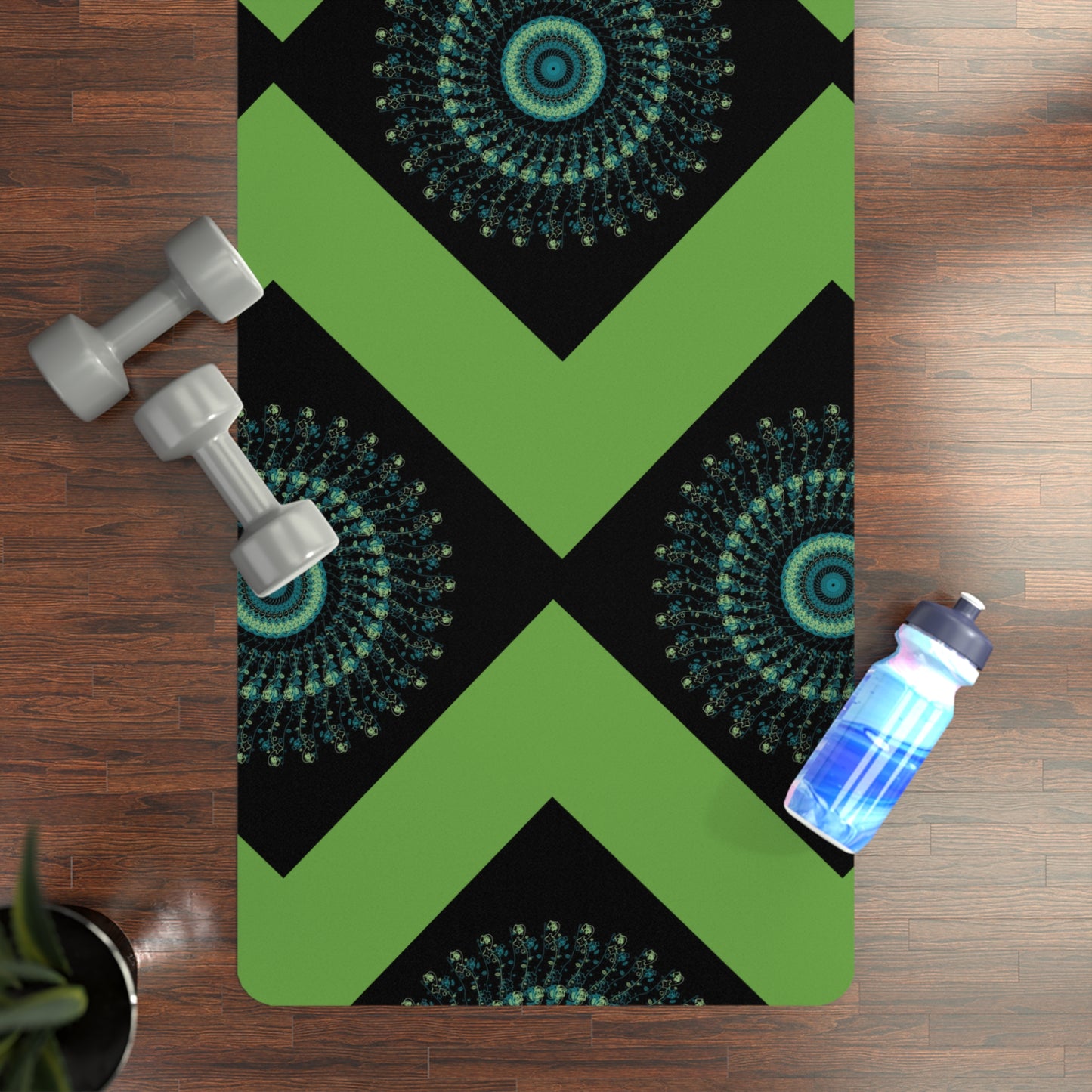 Mandala Pattern Rubber Yoga Mat | Non-Slip Exercise Mat for Yoga and Fitness