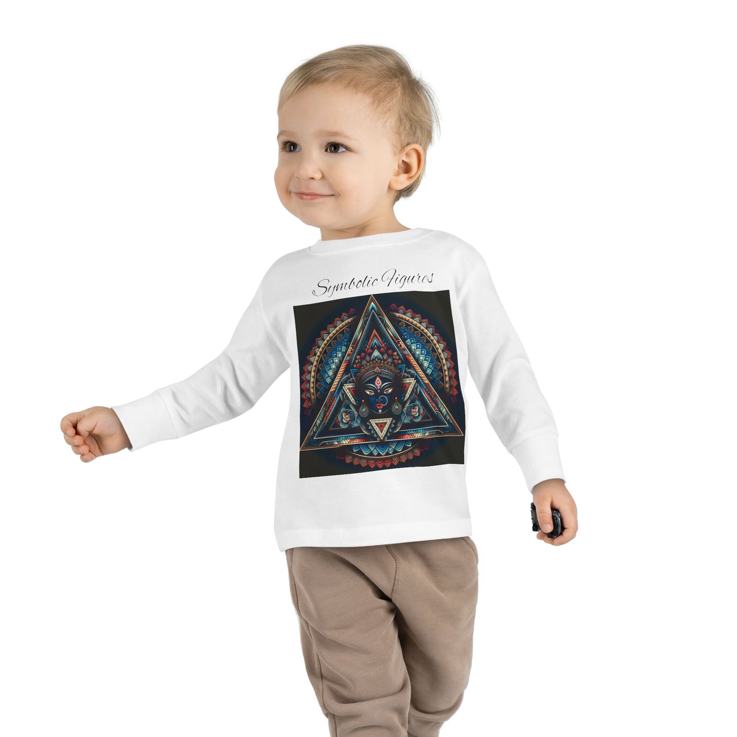 Colorful Toddler Long Sleeve Tee with Abstract Design, Perfect for Playdates, Birthdays, Everyday Wear, Gift for Kids, Cozy and Stylish