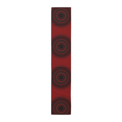 Bohemian Spiral Table Runner | Cotton & Poly | Rustic Home Decor