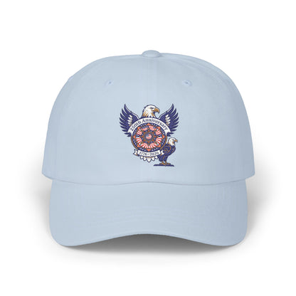 Dad Cap with Retro Eagle Crest Embroidered Patch
