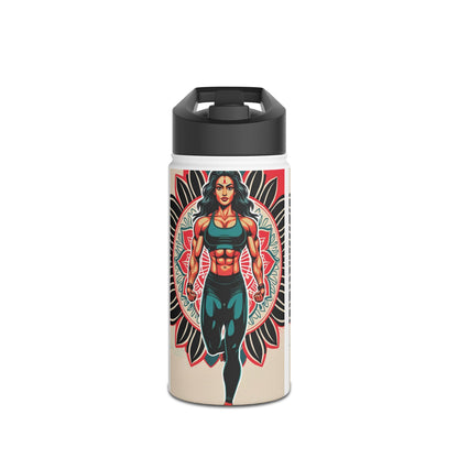 Vibrant Stainless Steel Water Bottle - Motivational Gym Hydration, Eco-Friendly Travel Mug, Fitness Gift, Workout Accessory