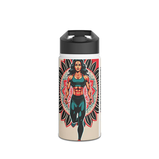 Vibrant Stainless Steel Water Bottle - Motivational Gym Hydration, Eco-Friendly Travel Mug, Fitness Gift, Workout Accessory