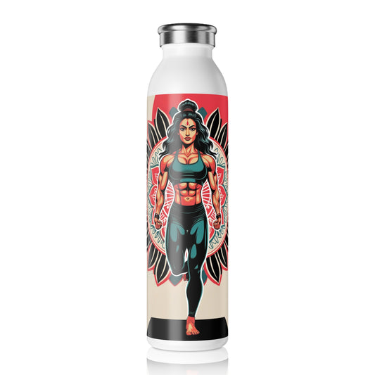 Vibrant Yoga Slim Water Bottle - Artistic Reusable Water Bottle, Eco-friendly Gift, Fitness Hydration, Art-inspired Flask, Colorful [...]