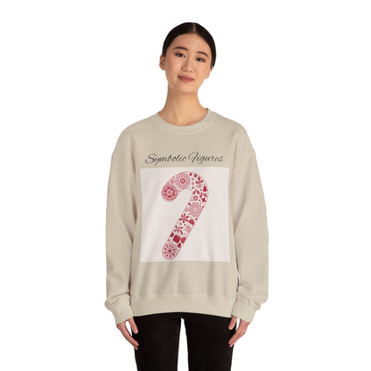 Stylish Candy Cane Sweatshirt for Cozy Winter Days, Unisex Crewneck, Holiday Apparel, Christmas Gift, Winter Wardrobe, Seasonal Fashion