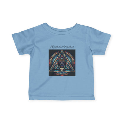 Infant Fine Jersey Tee with Geometric Design, Cute Baby T-Shirt, Unique Baby Gift, Toddler Fashion, Kids' Graphic Tee, Stylish Infant Wear