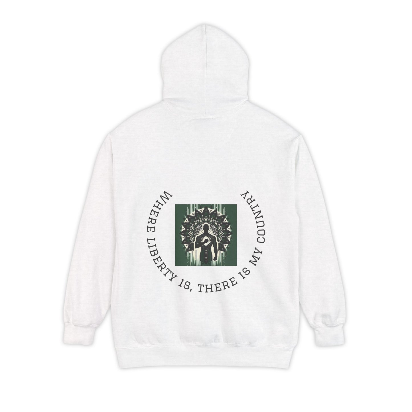 Patriotic Garment-Dyed Hoodie, Casual Sweatshirt, College Spirit Wear, Unisex Apparel, Comfortable Layering, Gift for Students