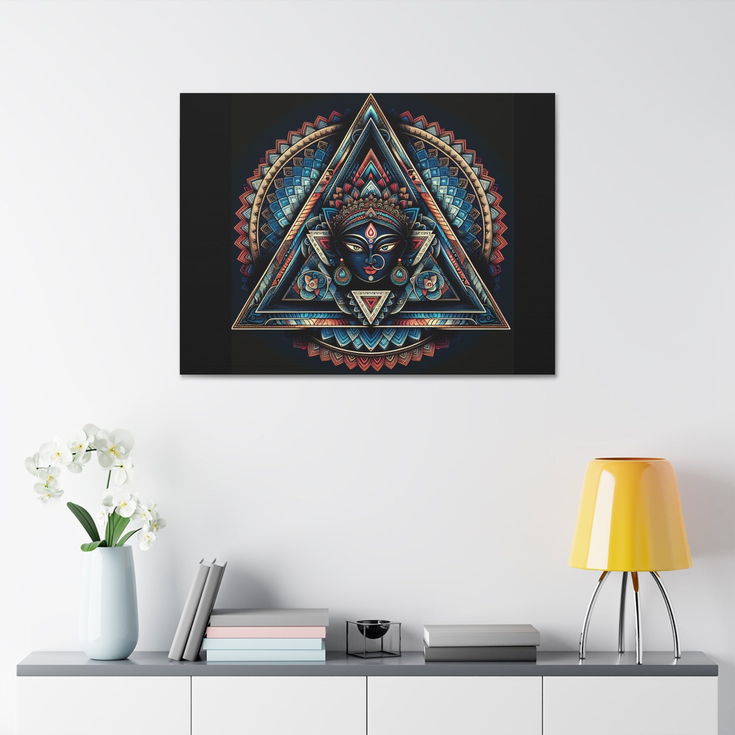 Bohemian Canvas Wall Art - Sacred Triangle Design