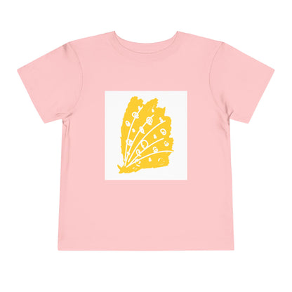 Sunny Leaf Toddler Tee, Cute Kid's Shirt, Summer Outfit, Nature Inspired Tee, Gift for Toddlers, Playtime Clothing, Eco-Friendly Tee