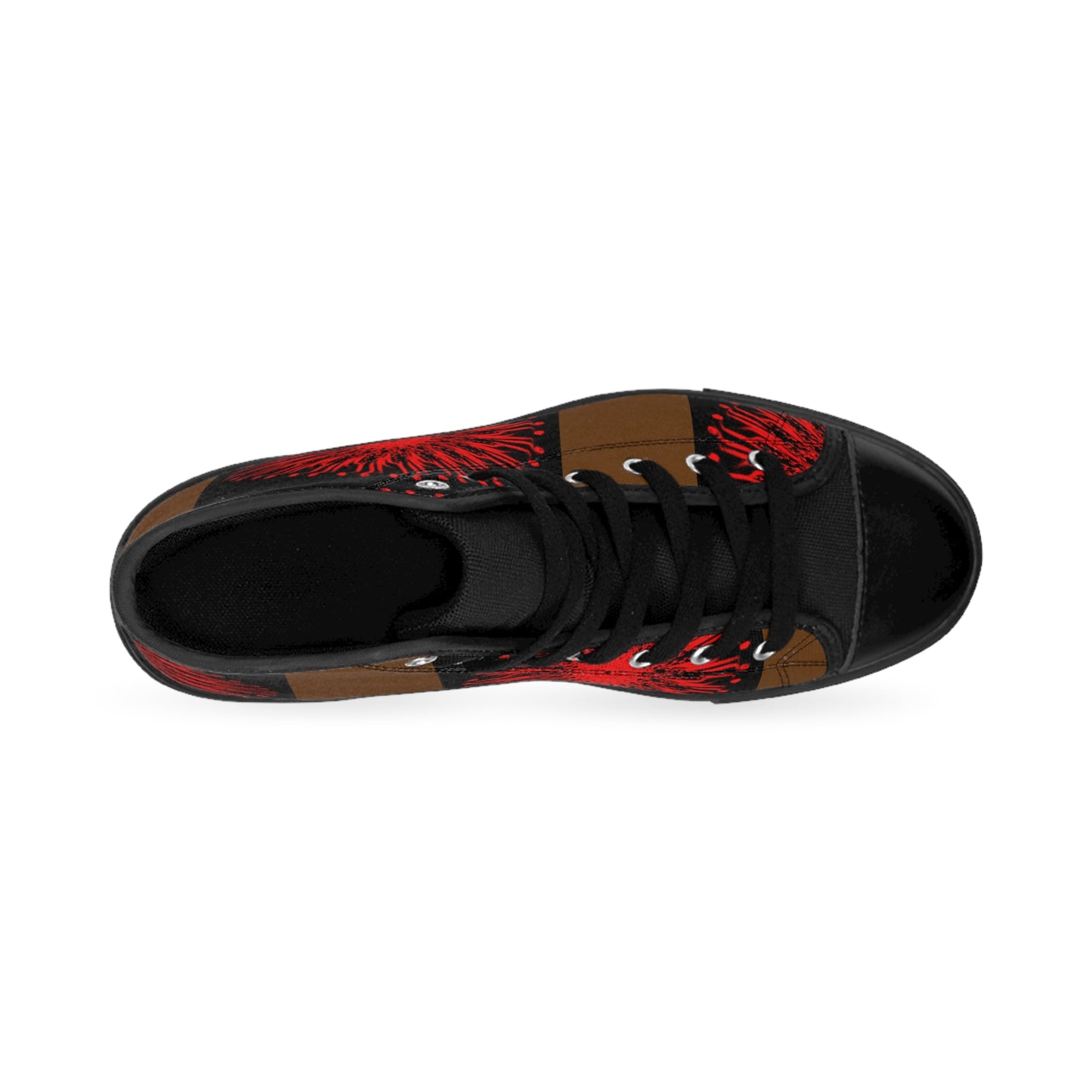 Bold Graphic High-Top Sneakers with Unique Print, Streetwear Footwear, Casual Daily Use, Perfect for Gifting, Unique Fashion Statement