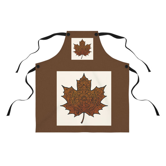 Fall-Themed Apron, Cozy Cooking Apron, Pumpkin Design Apron, Thanksgiving Gift for Chefs, Autumn Kitchen Accessory, AOP Apron