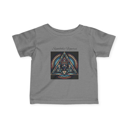 Infant Fine Jersey Tee with Geometric Design, Cute Baby T-Shirt, Unique Baby Gift, Toddler Fashion, Kids' Graphic Tee, Stylish Infant Wear