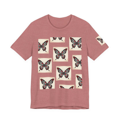 Butterfly Graphic Tee | Unisex Short Sleeve Shirt, Casual Wear, Nature Lover Gift, Boho Style, Summer Fashion