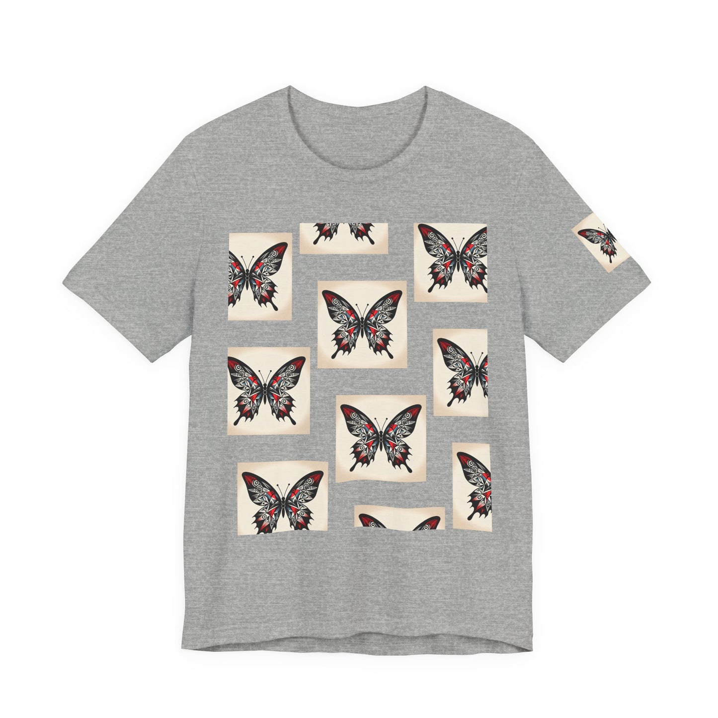 Butterfly Graphic Tee | Unisex Short Sleeve Shirt, Casual Wear, Nature Lover Gift, Boho Style, Summer Fashion