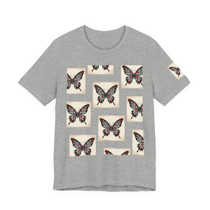 Butterfly Graphic Tee | Unisex Short Sleeve Shirt, Casual Wear, Nature Lover Gift, Boho Style, Summer Fashion
