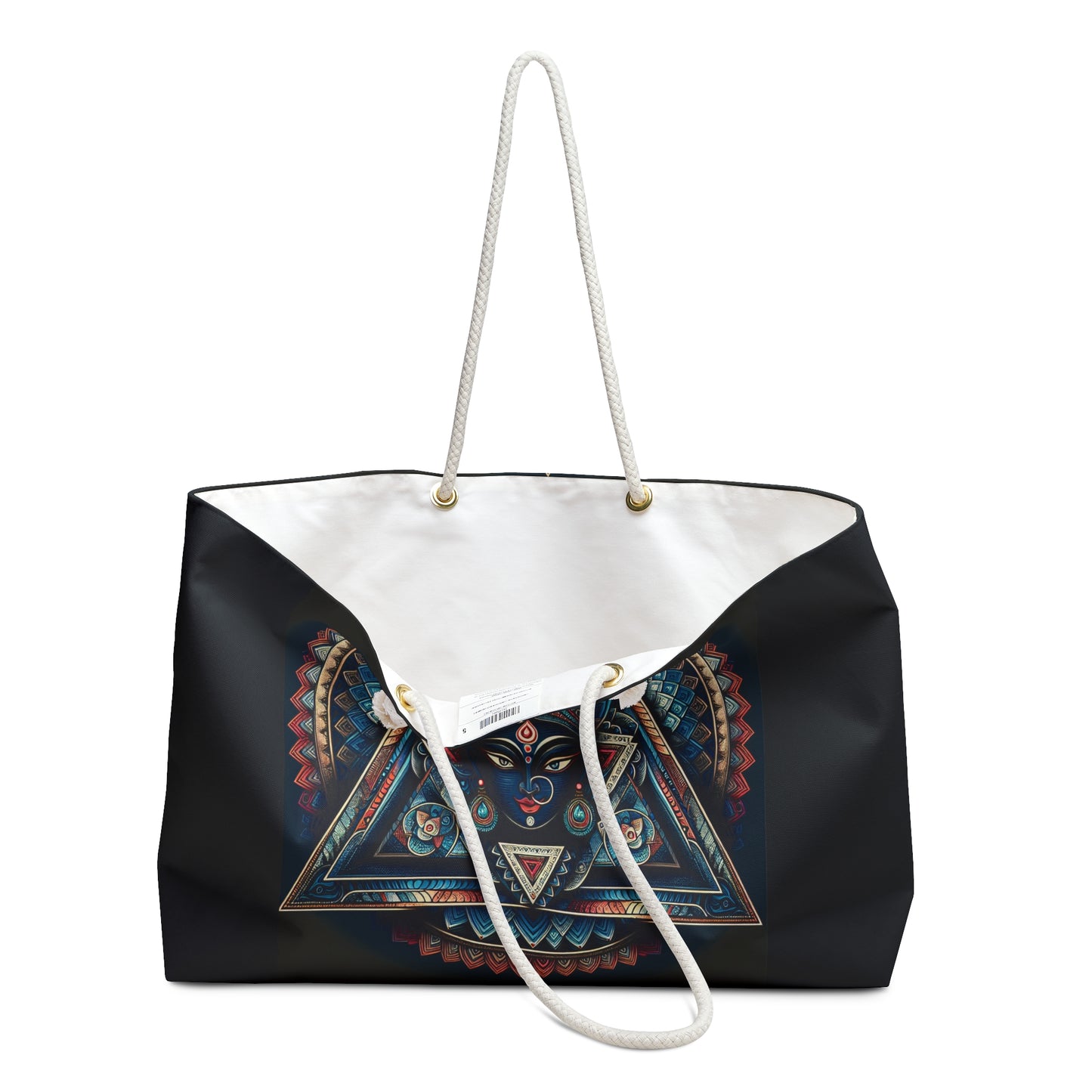 Boho Weekender Bag with Mandala Design, Yoga Travel Tote, Gym Bag, Overnight Essentials, Festival Accessory, Spiritual Gift