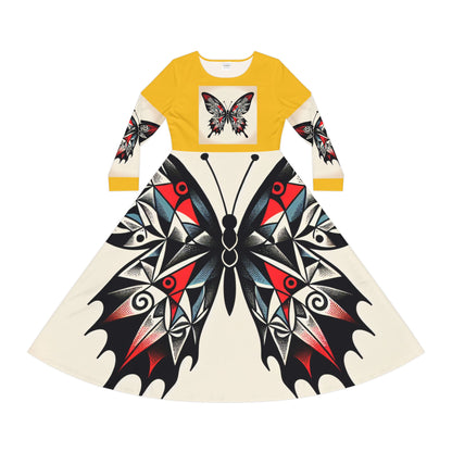 Women's Long Sleeve Dance Dress with Eye-Catching Butterfly Design - Ideal for Recitals, Spring Festivities, or Casual Wear, Dance [...]