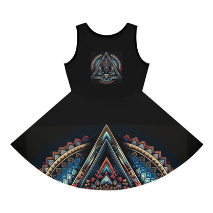 Bohemian Girls' Sleeveless Sundress, Summer Dress, Festival Wear, Vacation Outfit, Casual Sunshine Dress, Gifts for Daughters