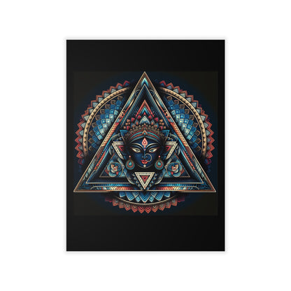 Geometric Goddess Mandala Wall Decal — Spiritual Triangle Art Poster