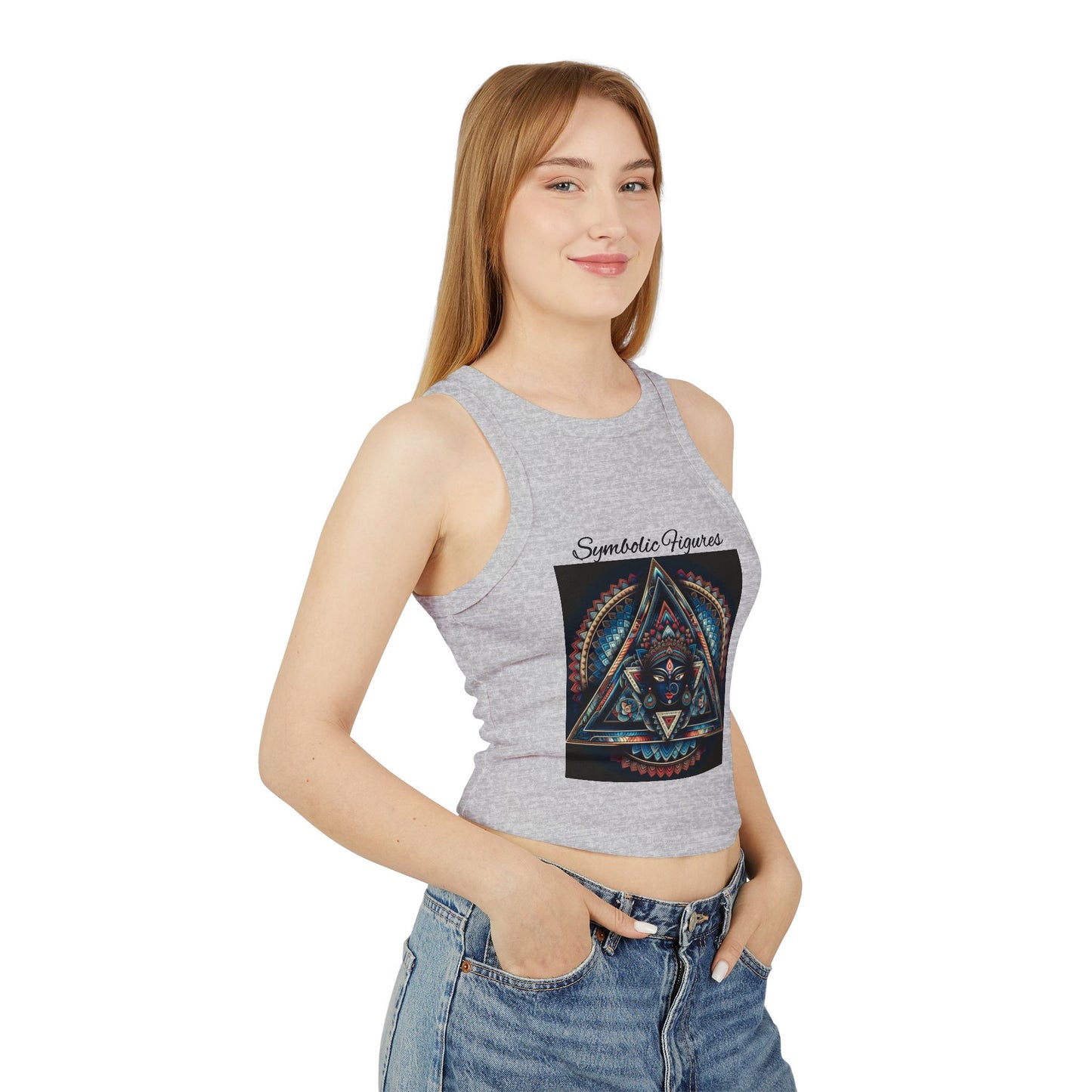 Bohemian Spirit Racer Tank Top | Yoga, Festival Wear, Summer Vibes, Comfortable Top, Graphic Tee