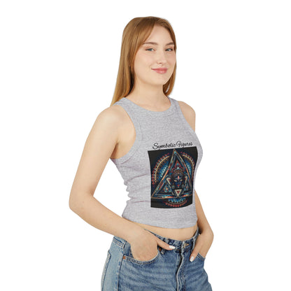 Bohemian Spirit Racer Tank Top | Yoga, Festival Wear, Summer Vibes, Comfortable Top, Graphic Tee