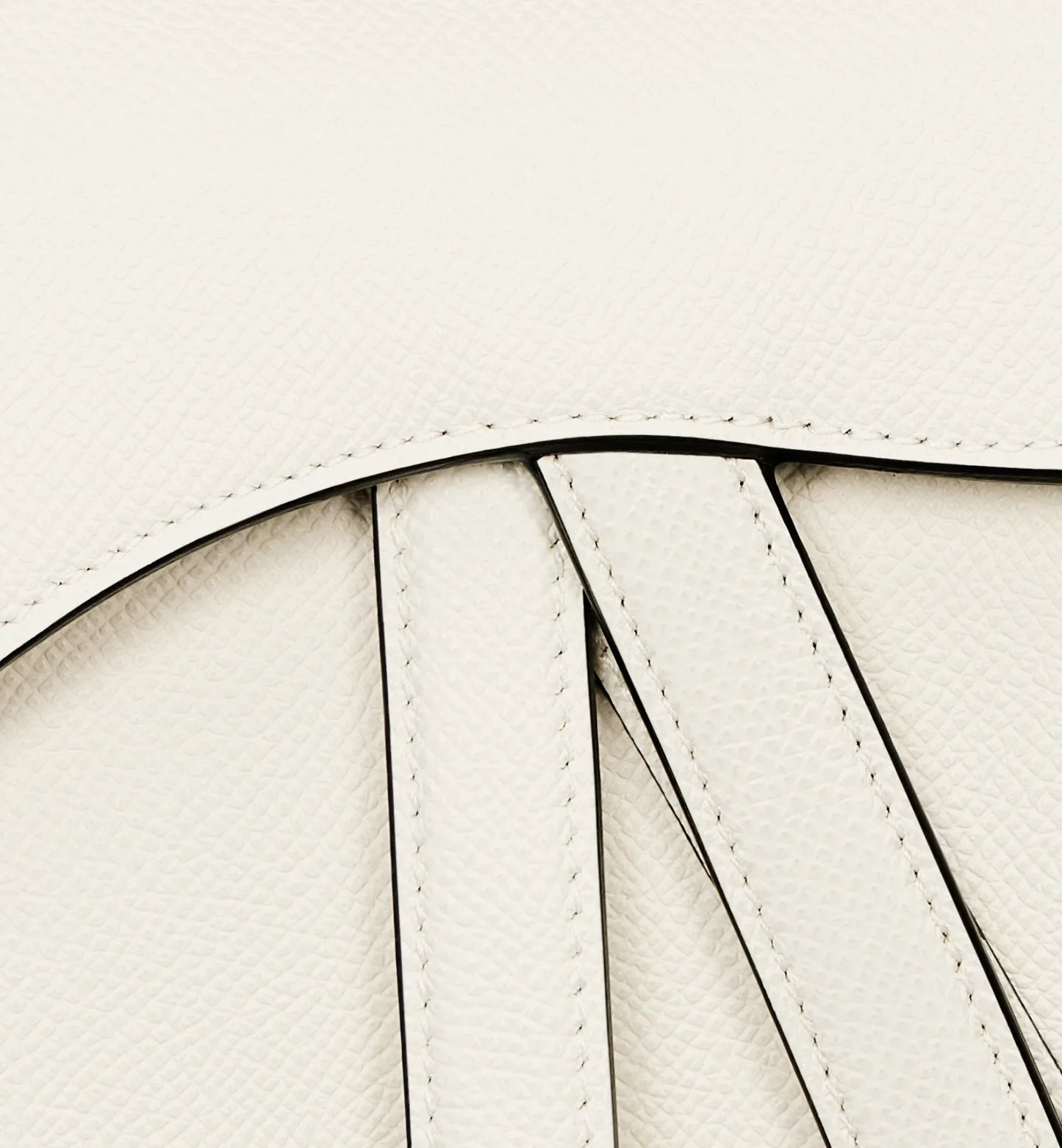 Mini Saddle Bag with Strap Latte Grained Calfskin