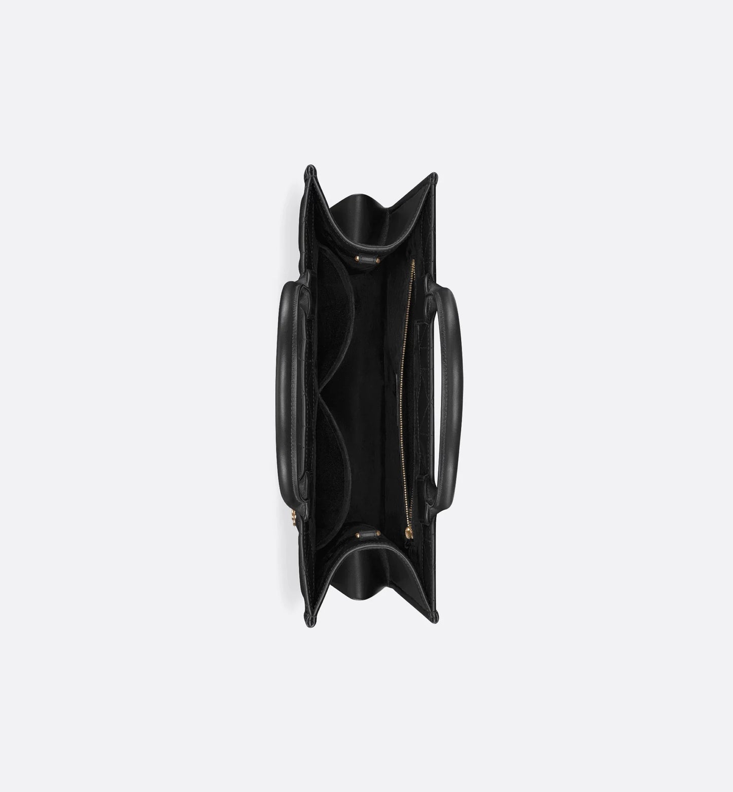 Medium Dior Book Tote Black Macrocannage Calfskin