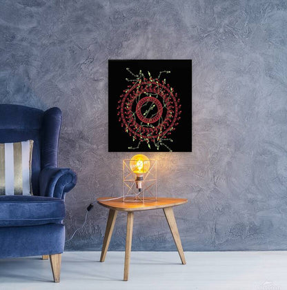 SE Aura Spiral- Encircle yourself with the transcendent energy of the **Aura Spiral Mandala**. As it radiates a luminous aura of enlightenment, this piece enhances your environment with a mystical flow that captivates and renews.